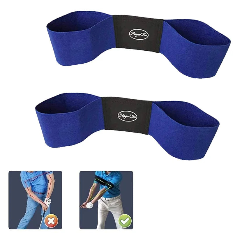 Professional Elastic Golf Swing Trainer Arm Band Belt Gesture Practice Assistance Belt Posture Corrector Golf Training