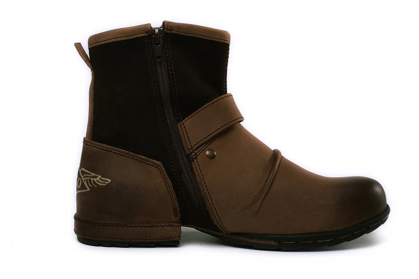 2025 New In Men Boots Luxury Handmade Men Ankle Boots Metal Buckle Zipper Motorcycle Boots Outdoor Plus Size 39-48 Punk Bottines