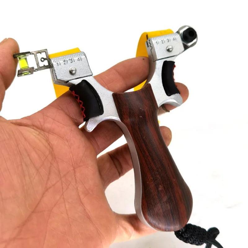 Laser Aiming Slingshot Bow High Quality Precision Flat Rubber Band Slingshot Adult Outdoor Sport Competitive Powerful Catapult