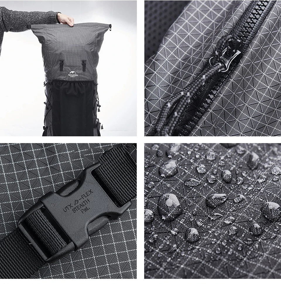 Naturehike Climbing Backpack 60+5L Camping Backpack Travel Bag Large Capacity Military Mountaineering Backpack With Rain Cover