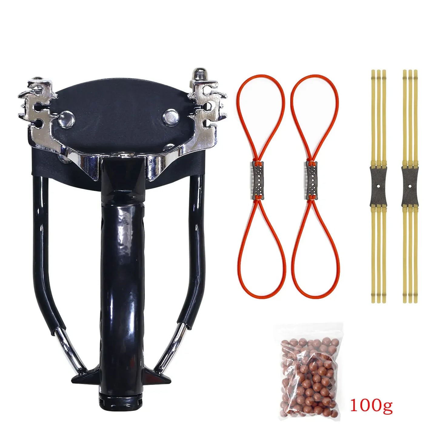 Professional Colored Metal Foldable Wrist Support Sling Handheld Hunting Shooting Sling High-power Slingshot Catapult Package