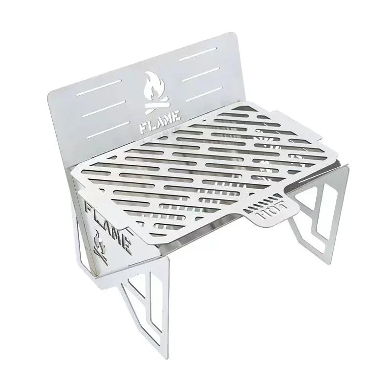 Outdoor Removable Barbecue Grill Ultra Lightweight Grill Mini Camping Stove Stainless Steel Firewood Stove