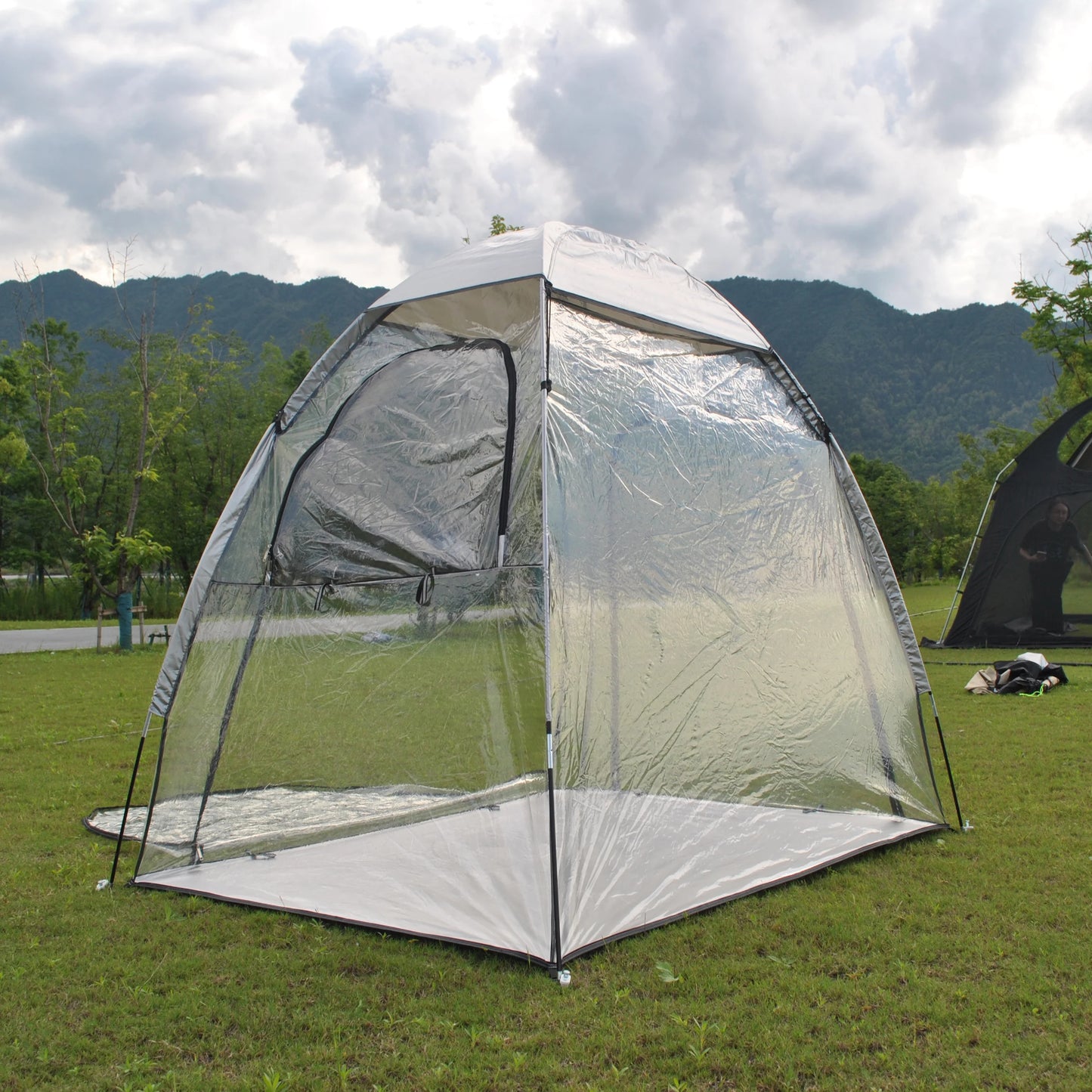 Sports Tent All Weather Clear Sport Shelter Waterproof and Windproof with Detachable Top Cover Rain Tent,PVC tent,Warm keep tent