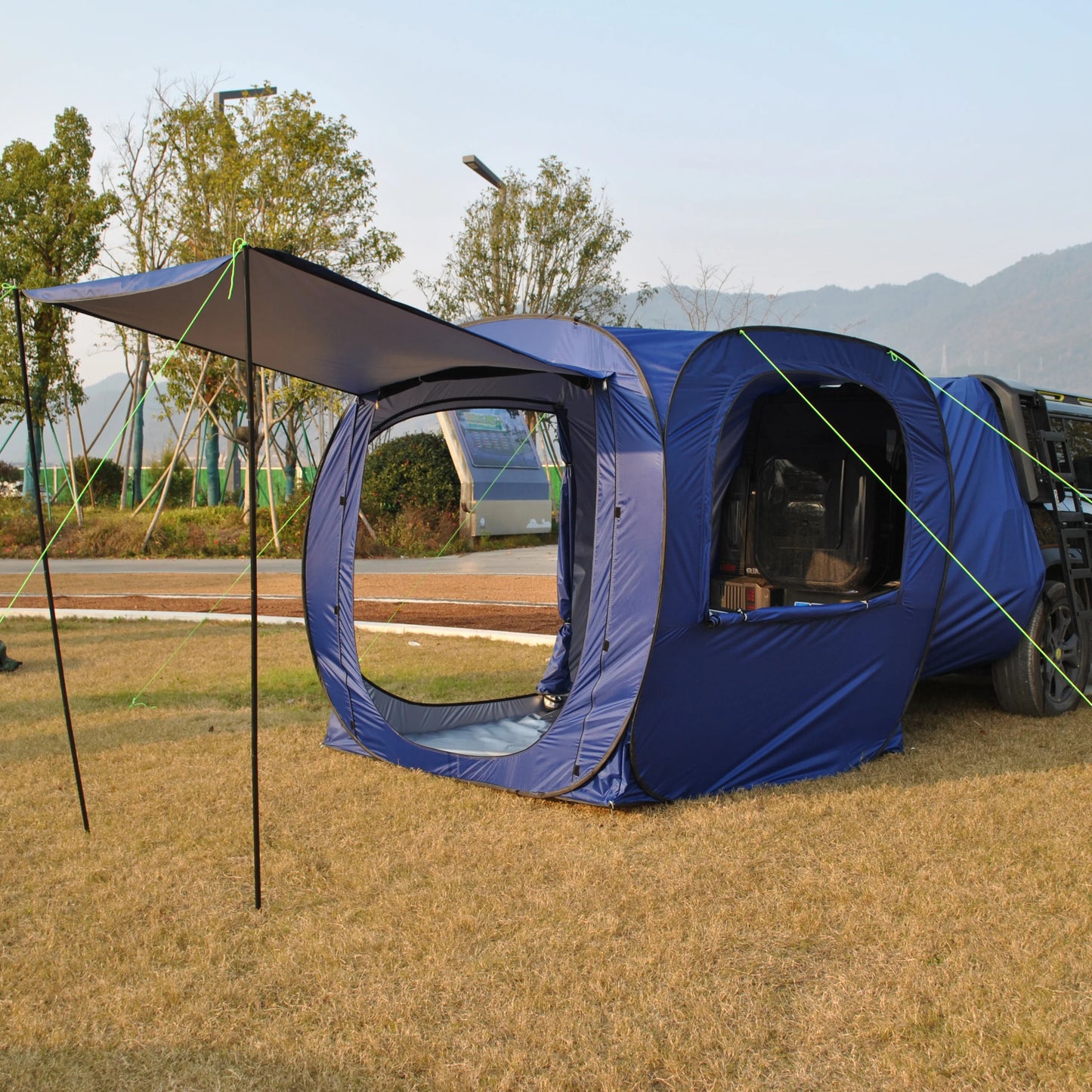 Car Tent Waterproof Tent, Car Tailgate Tent,Pop Up Car Rear Tent, SUV Tent Camping Car Tents for Campers Multipurpose Truck Tent