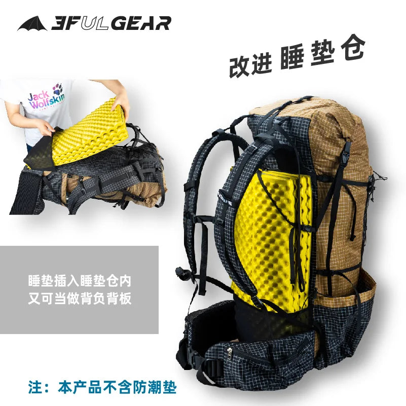 3F UL GEAR 2021 New Blue Qi Dian Pro Hiking Backpack ultralight Camping Pack Travel Backpacking Trekking Rucksacks 46+10L 88g
