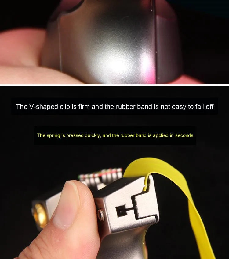 Slingshot Hunting Titanium Alloy TC21 Catapult with Rubber Band Set Professional Outdoor Shooting Games Accessories Adult Toys