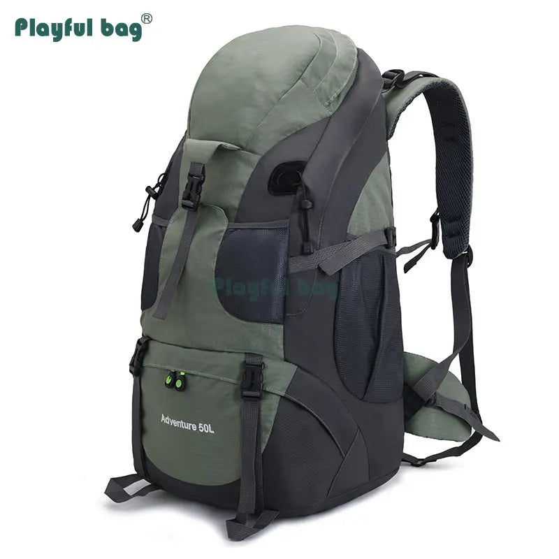 50L Outdoor Mountain Backpack Professional Waterproof Large  Capacity Light Hiking Travel Backpack Adult Bag AVA134