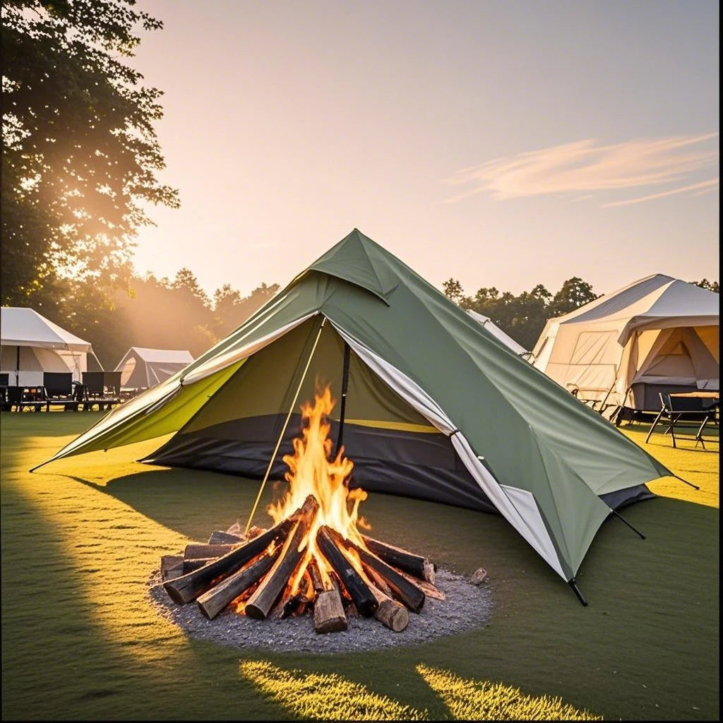 1-Person Ultralight Trekking Pole Tent - Pyramid Design, Waterproof PU4000, 2-Layer Mesh for Backpacking/Hiking, Without Pole