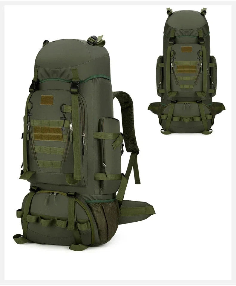 90L Travel Bag Camping Backpack Tactical Hiking Climbing Bags Mountaineering Large Sport Knapsack Outdoor Men Luggage Rucksack