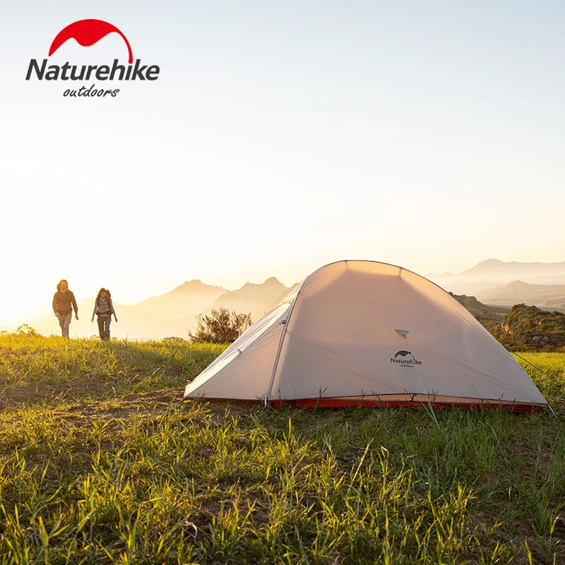 Naturehike Outdoor Upgrade Cloud Up 2 3 Person Tent 20D Nylon Silicone Double Layer Aluminum Pole Ultralight Camping Hiking Tent
