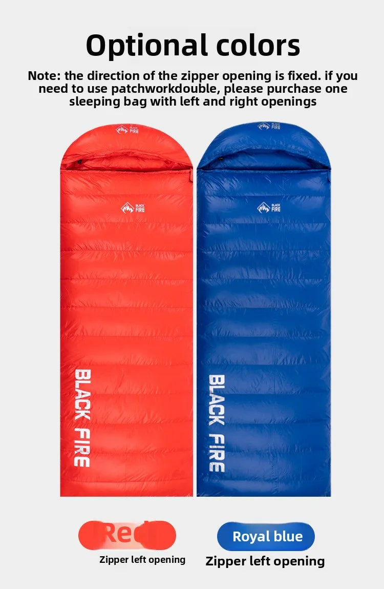 BLACK FLRE Goose Down Adult Envelope Outdoor Light Portable Sleeping Bag Down Sleeping Bag