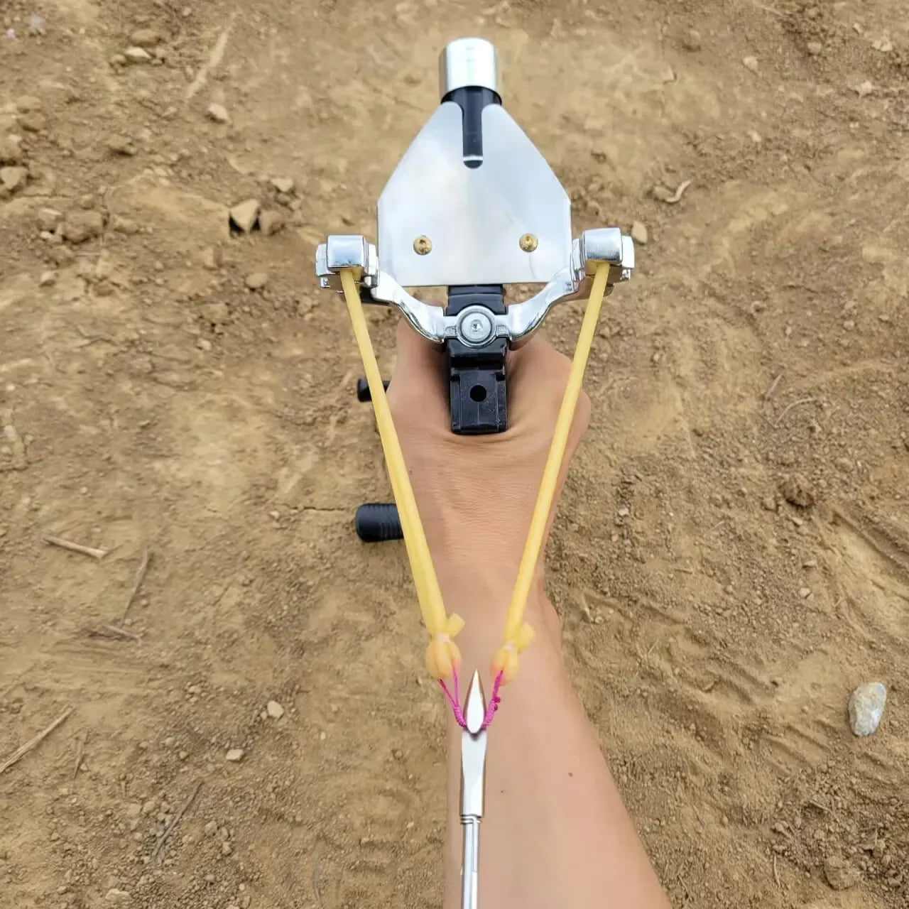 Strong Power Game Shooting Slingshot Full Set of Fishing Artifact Outdoor Hunting Catapult Horizontal Aiming Toy Slingshot