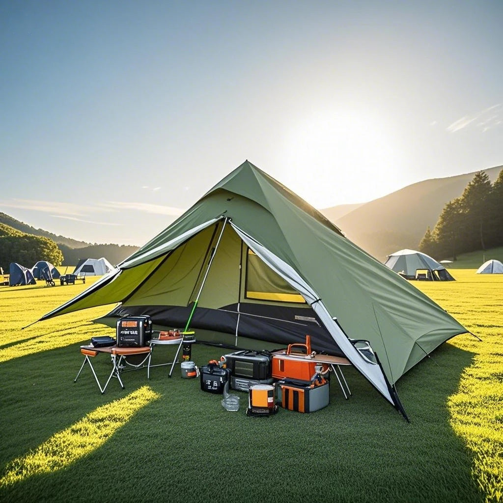 1-Person Ultralight Trekking Pole Tent - Pyramid Design, Waterproof PU4000, 2-Layer Mesh for Backpacking/Hiking, Without Pole