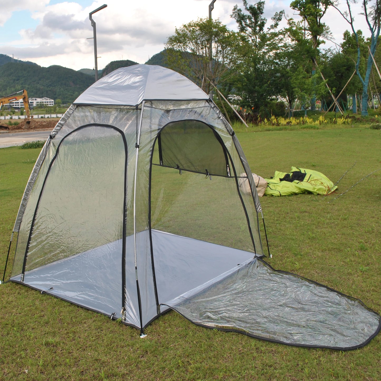 Sports Tent All Weather Clear Sport Shelter Waterproof and Windproof with Detachable Top Cover Rain Tent,PVC tent,Warm keep tent