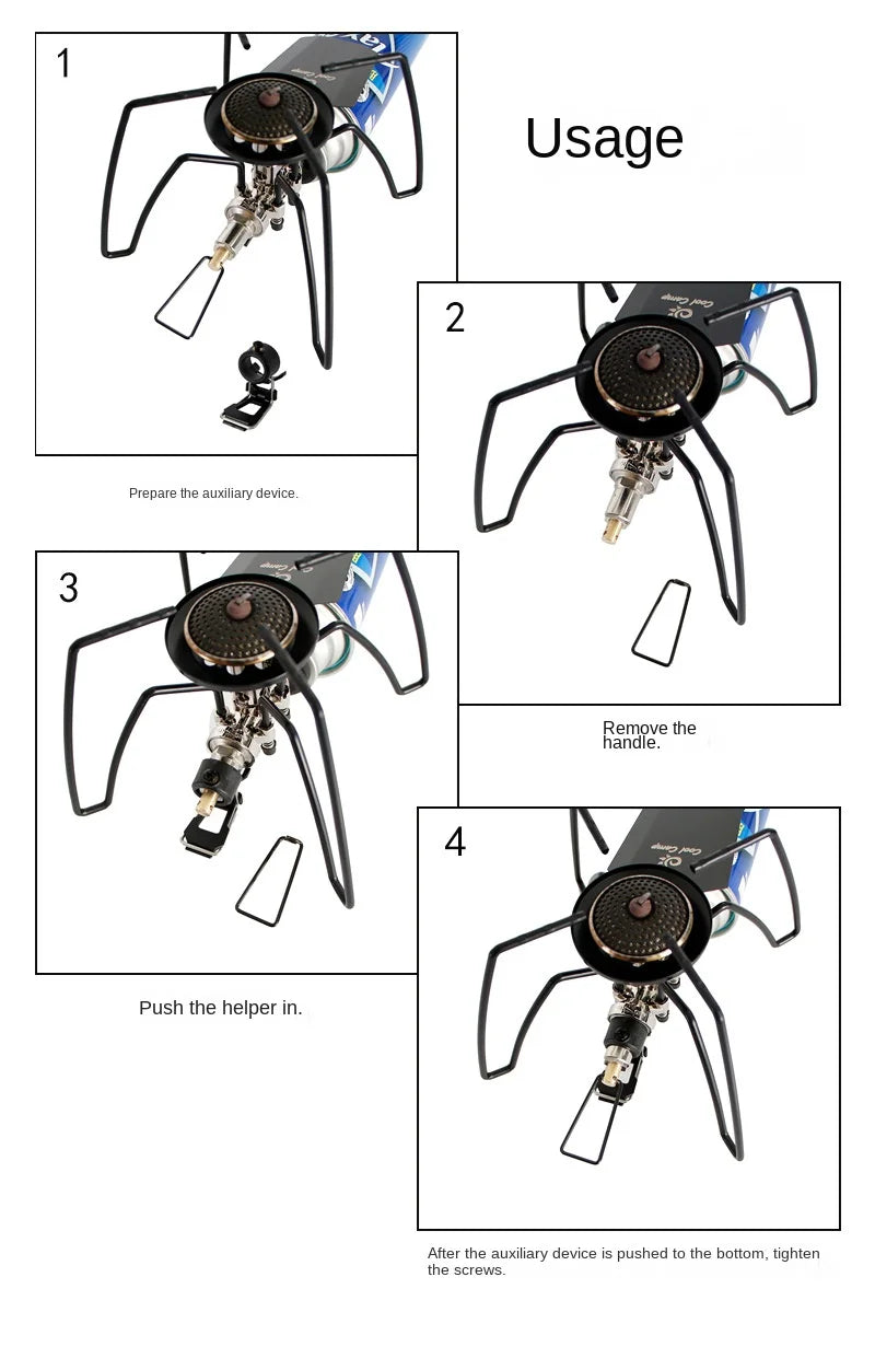 Windproof and Anti-Scald Camping Stove  Outdoor Tourist Burner Parts  Spider Stove  Backpack  Hiking Gas Furnace