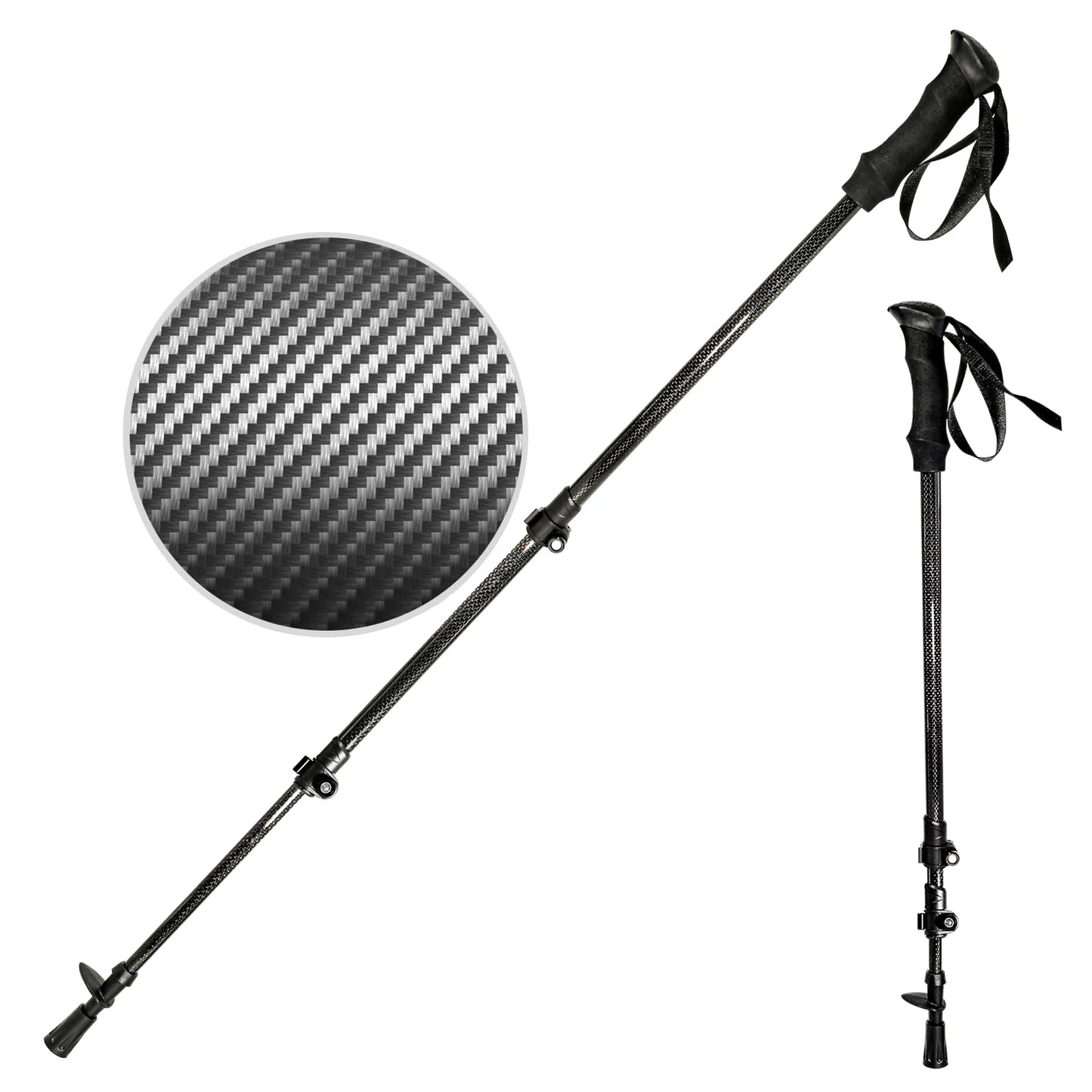 Ultra Light 185G Trekking Pole Carbon Folding Hiking Stick Collapsible Hiking Poles Trekking Stick Walking Poles Walk