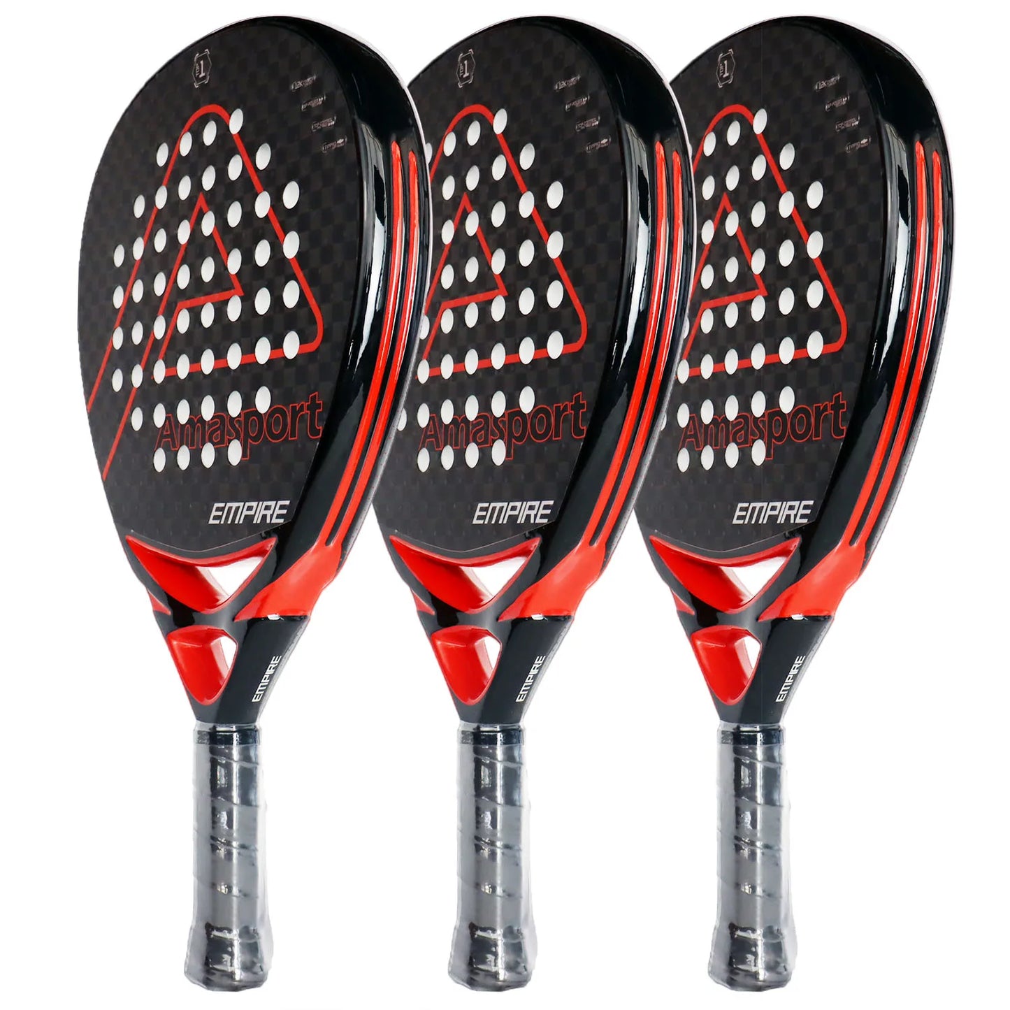 AMASPORT 38mm Padel Tennis Racket D Rough Surface EVA Soft  3K/12K/18K/Kevlar Carbon High Balance Paddle Racket for Advanced