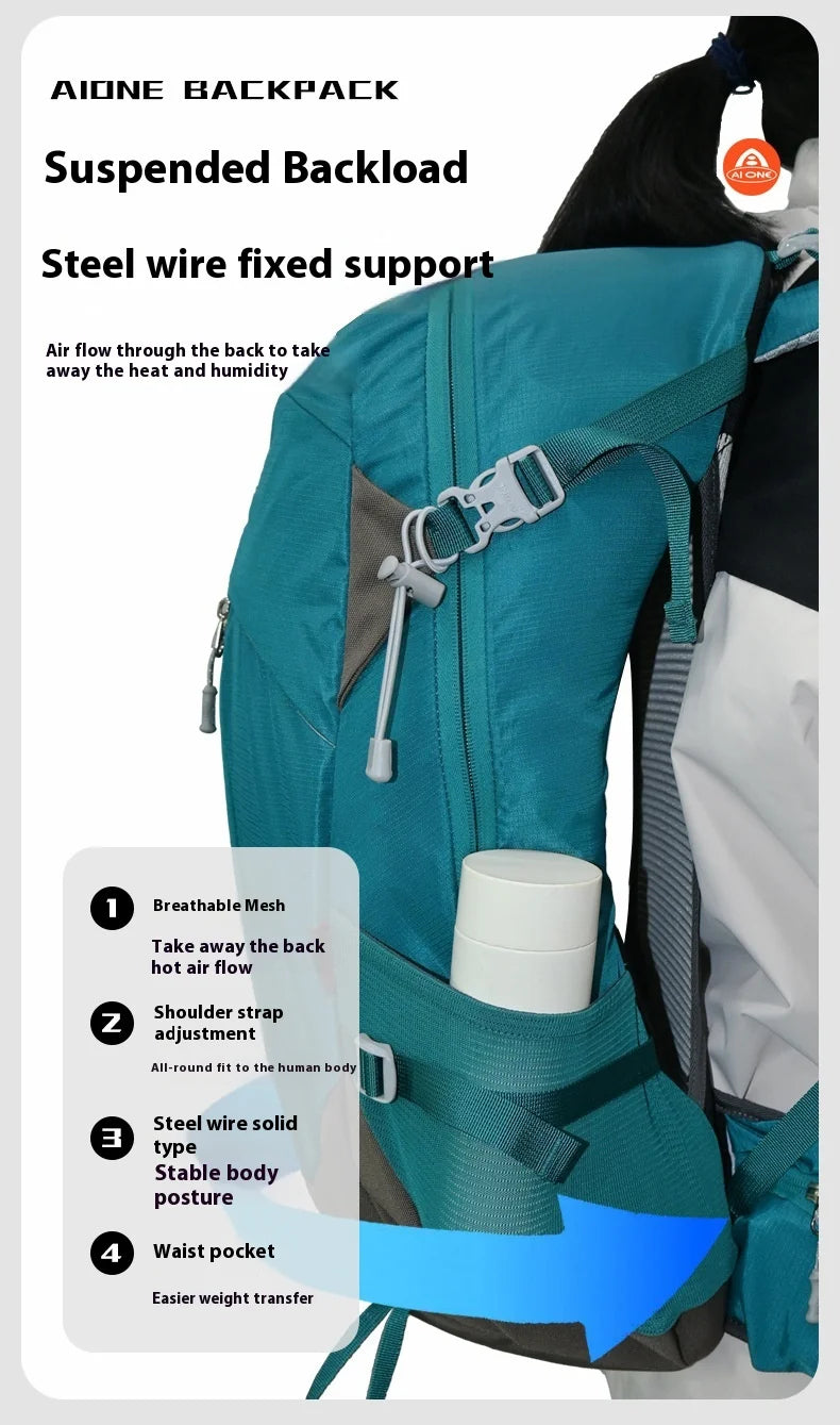 30L Lightweight Hiking Backpack with Rain Cover, Outdoor Sport Travel Bag Daypack for Camping Climbing Skiing Cycling Men Women