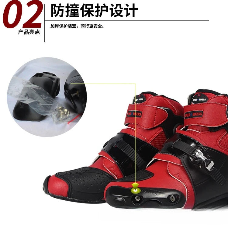 A9003 Men's Profession Motorcycle Boots Ankle Motocross Racing Boots Sports Protective Boots Off Road Motorcycle Riding Shoes