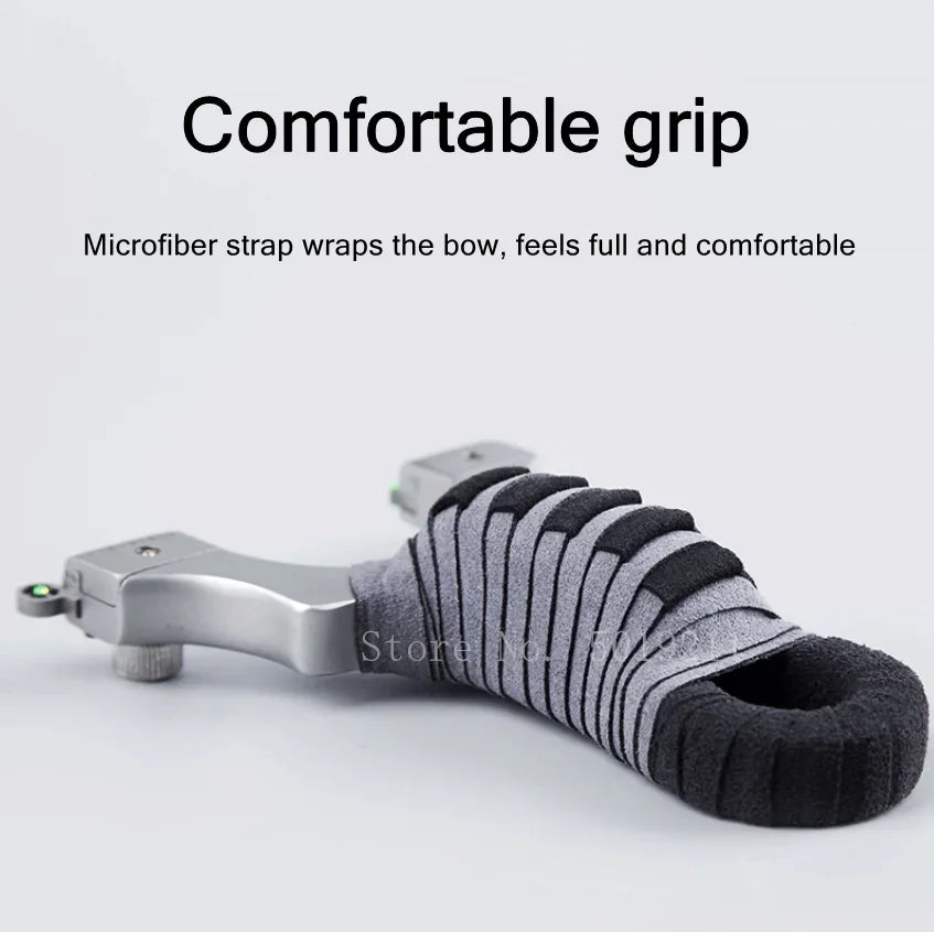 High Quality Hunting Shooting Slingshot Stainless Steel Great Power Catapult with Flat Rubber Band Outdoor Sport Competition