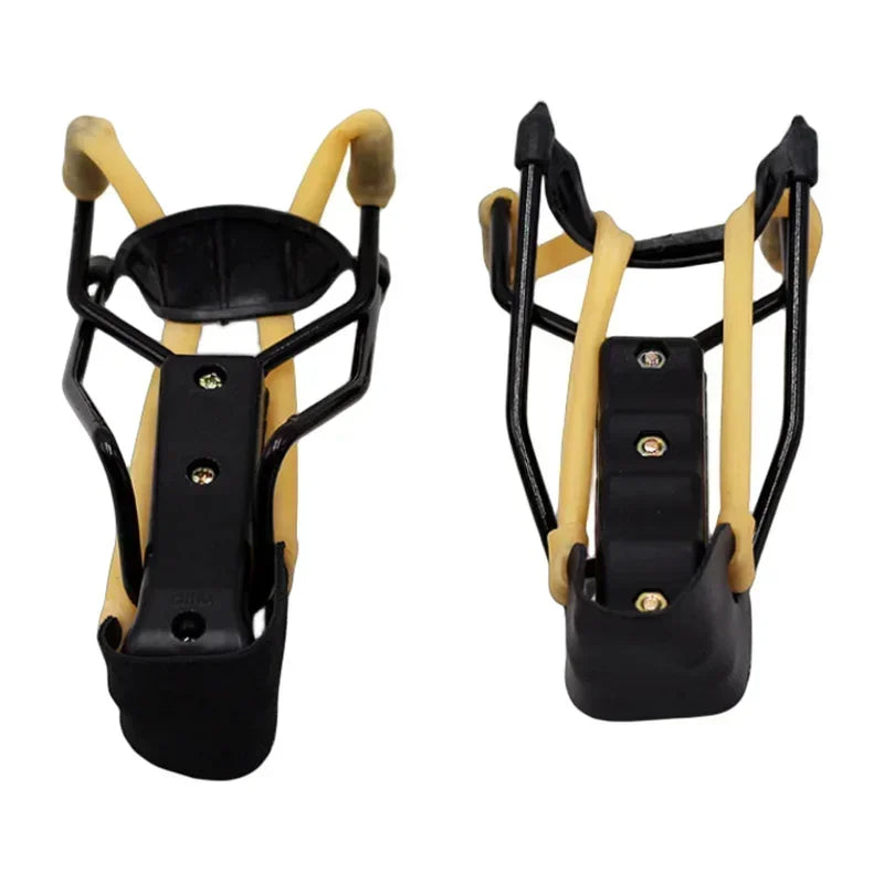 Outdoor Hunting Catapult with Wrist Elastic Rubber Band Strong Shooting Slingshot Metal Material Professional Shooting Toy