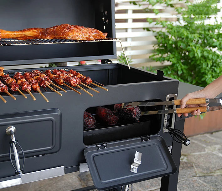 Extra Large Charcoal BBQ Grill With Easy Clean Full Size Ash Tray And Adjustable Charcoal Plate BBQ Grill