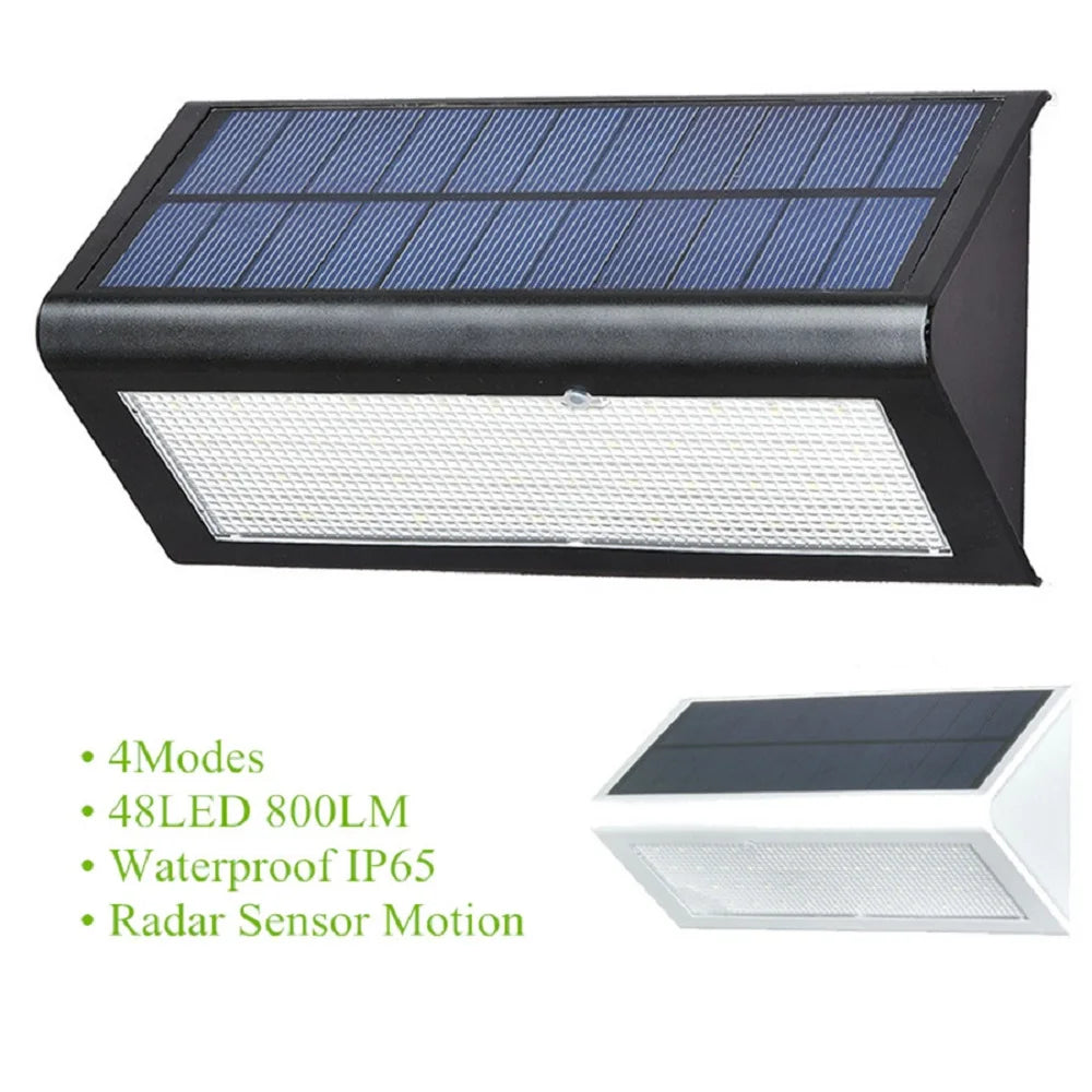 Super Bright 48LED Solar Light Outdoor WaterProof Motion Sensor 4 Mode Lighting Solar Flood Light for Garden Security Yard Patio