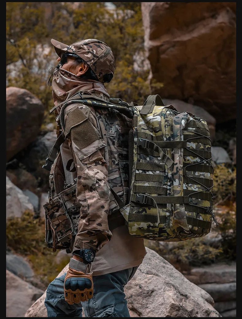 Tactical Camouflage Backpack Molle Hunting Backpacks Waterproof Camping Hiking Hunting Trekking Climbing Outdoor Bags Rucksack