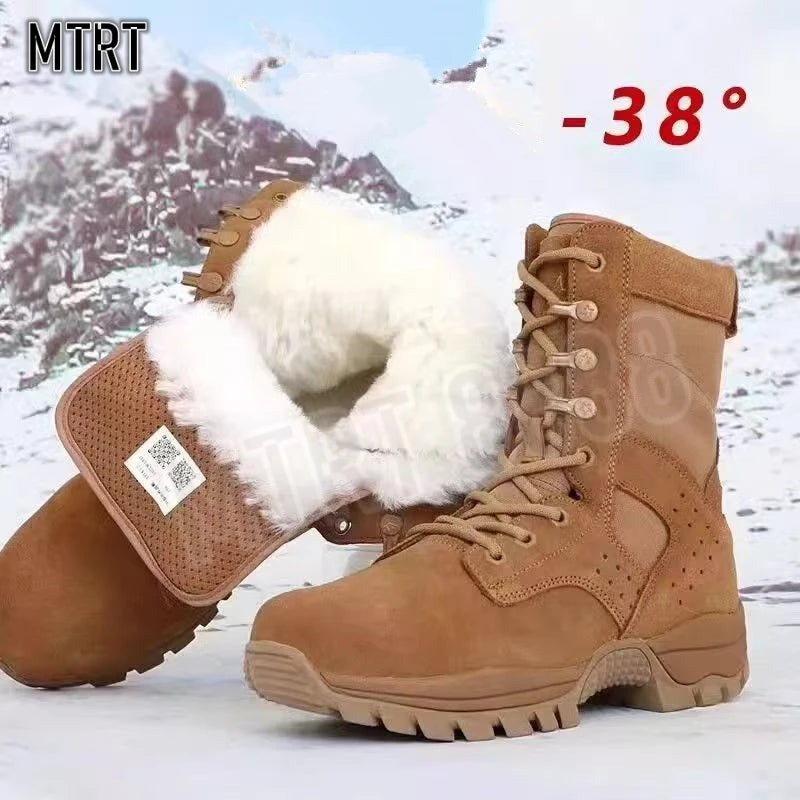 Winter Waterproof Warm High Top Boots Motorcycle Riding Boots Thick Fleece and Anti Slip Boot Snow Boots Warm Plush Shoes