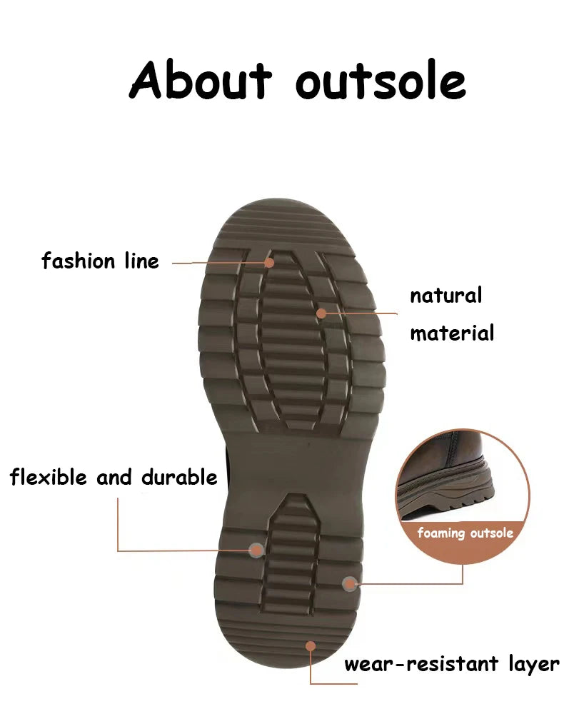 Desai Brand Men Boots Winter Cowboy Full Grain Genuine Leather Military Men Motorcycle Shoes Casual Work Fashion High Quality