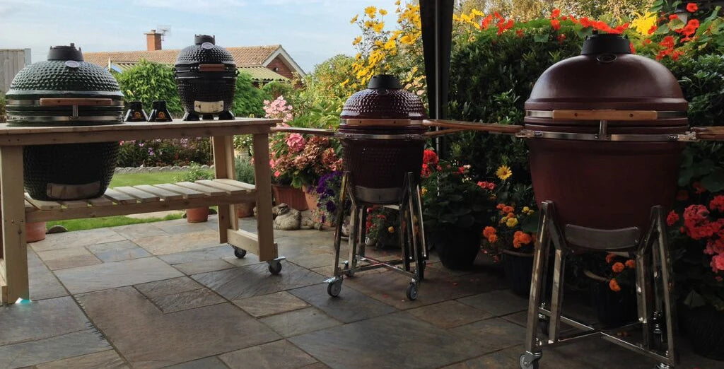 21-Inch Indoor/Outdoor Kamado  Ceramic Grill Oval Egg BBQ with Steel Iron Garden Camping  Ceramic BBQ