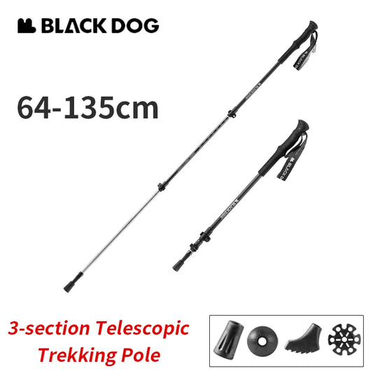 Naturehike Blackdog Trekking Pole Telescopic Aluminum Carbon Walking Sticks Hiking Cane Adjustable Ultralight Mountaineering 1pc
