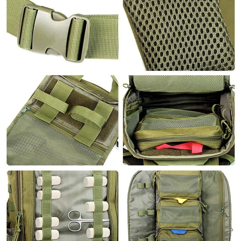 Tactical Medical Backpack MOLLE First Aid Rescue Pack with Removable Internal Organizer for Outdoor Emergency Hiking Camping