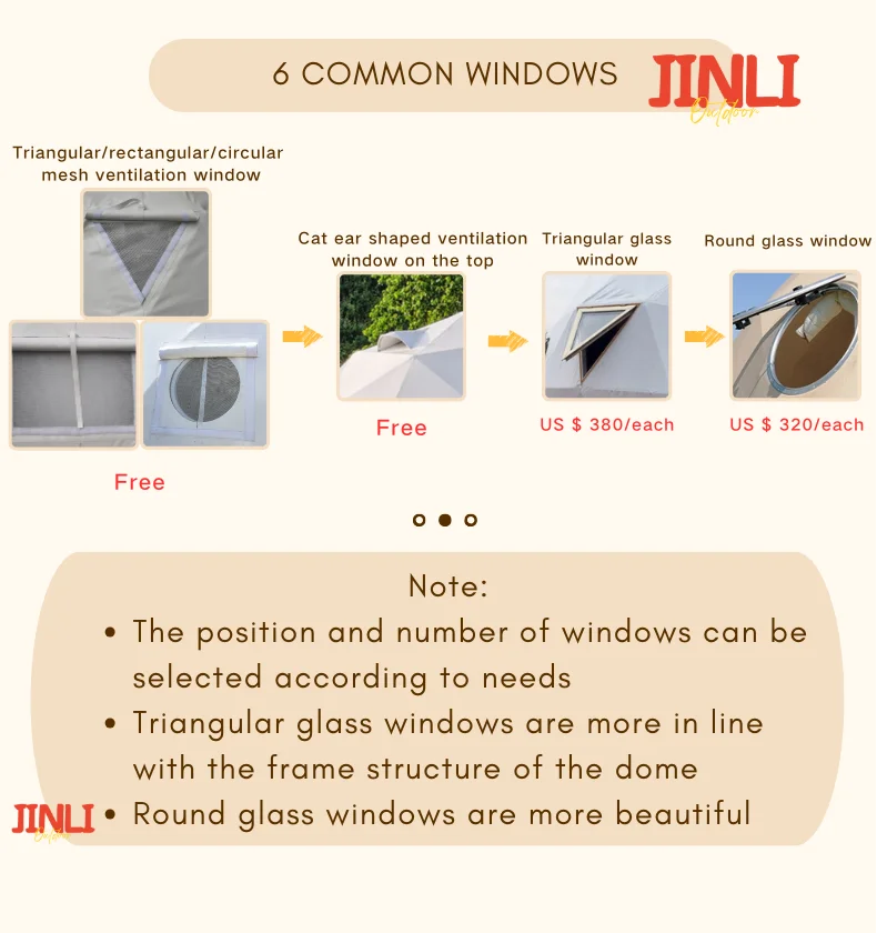 【Global Shipping】 Geodesic Dome Tent Spherical Tent Hotel Resort Outdoor Luxury Glamping Dome Transparent Starry Sky Tent