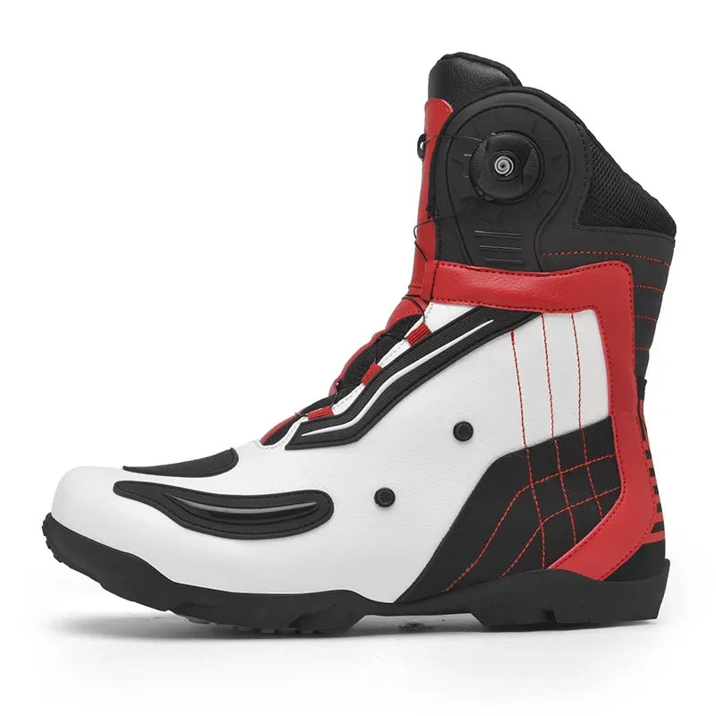 Motorcycle Men Boots Racing Shoes Riding Breathable Soft Boots Durable Off-road Motorbike Anti-kick protection Black Equipment