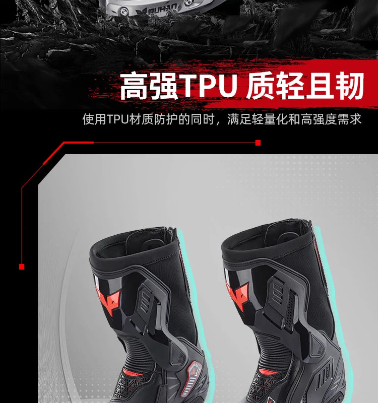 Motorcycle Boots Racing Off-road Shoes Non-slip High-top Motorcycle Professional Waterproof Mountain Bike Boots