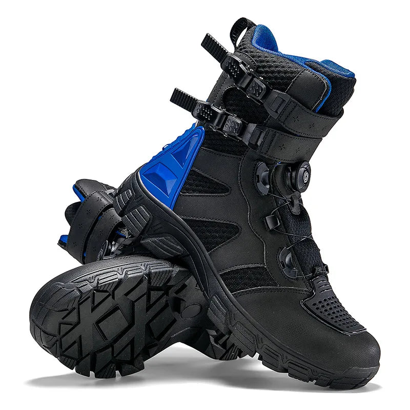 Motorcycle Boots Men's Mid-Calf Motocross Races Protective Boots Outdoor Breathable Non Slip Motos Sports Shoes Botas Moto Hombr