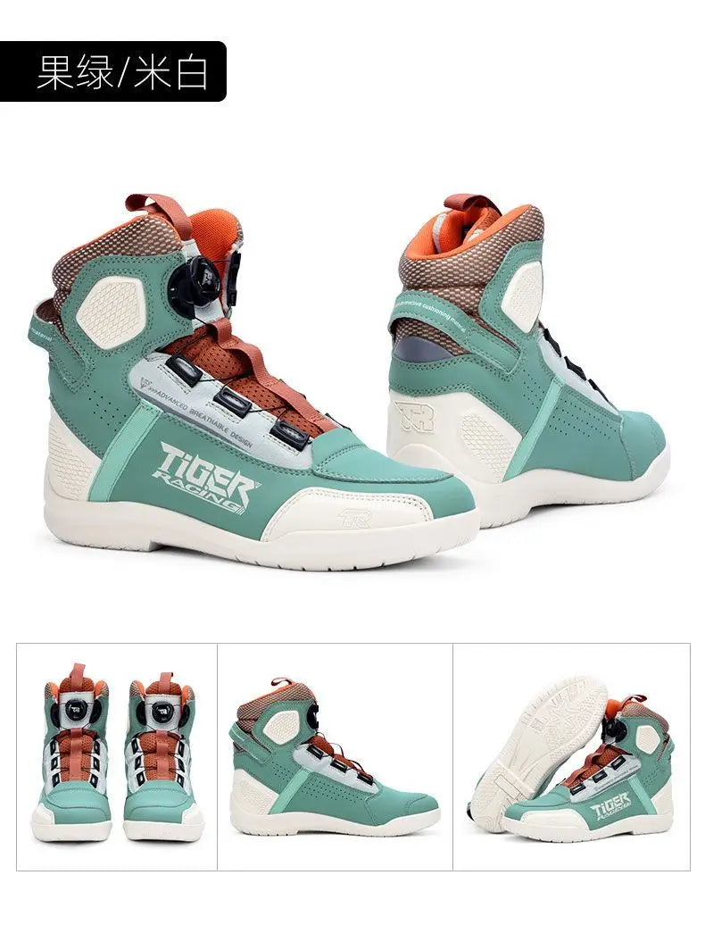 Motorcycle Shoes for Men, MTB Cycling Shoes, Winter Hiking High-Cut Boots, Tenis Masculino, Road Bicycle Sneaker，Casual Shoes