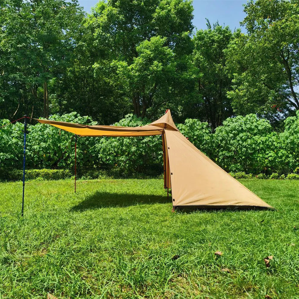 Outdoor 2 People Ultralight Mountain Gear with 2 Door Spire Tent Waterproof Camping tourist with Chimney Hole Hot Tent Camp