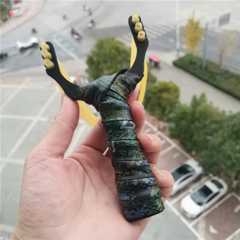 Outdoor Powerful High Quality Steel Slingshot With rubber bands Catapult Outdoor Hunting Slingshot Accessories
