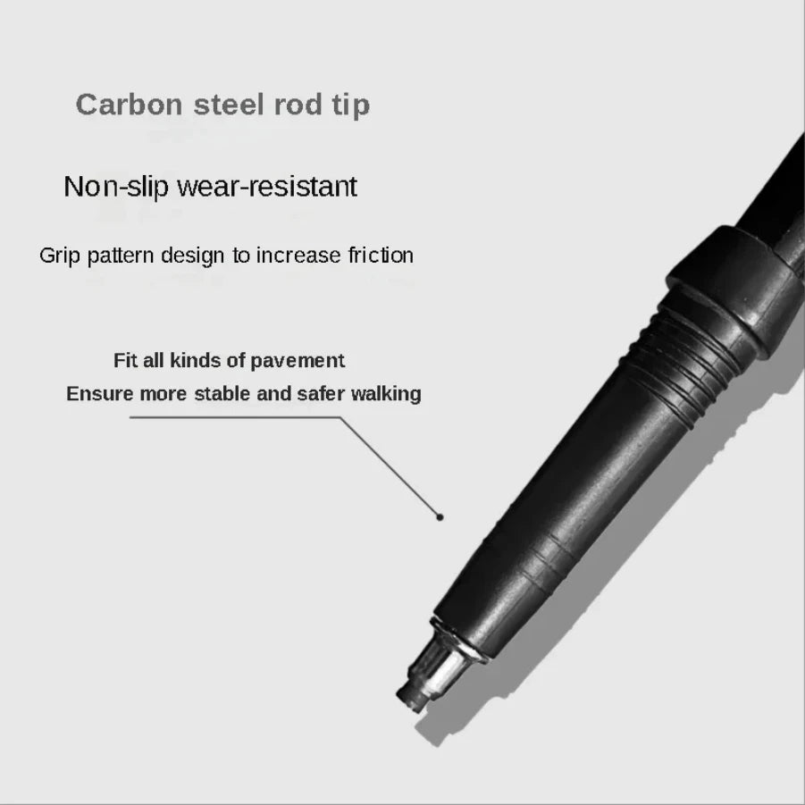 2 high-end hiking sticks, imitation cork handles, three-section telescopic ultra-light alloy sticks with external locks