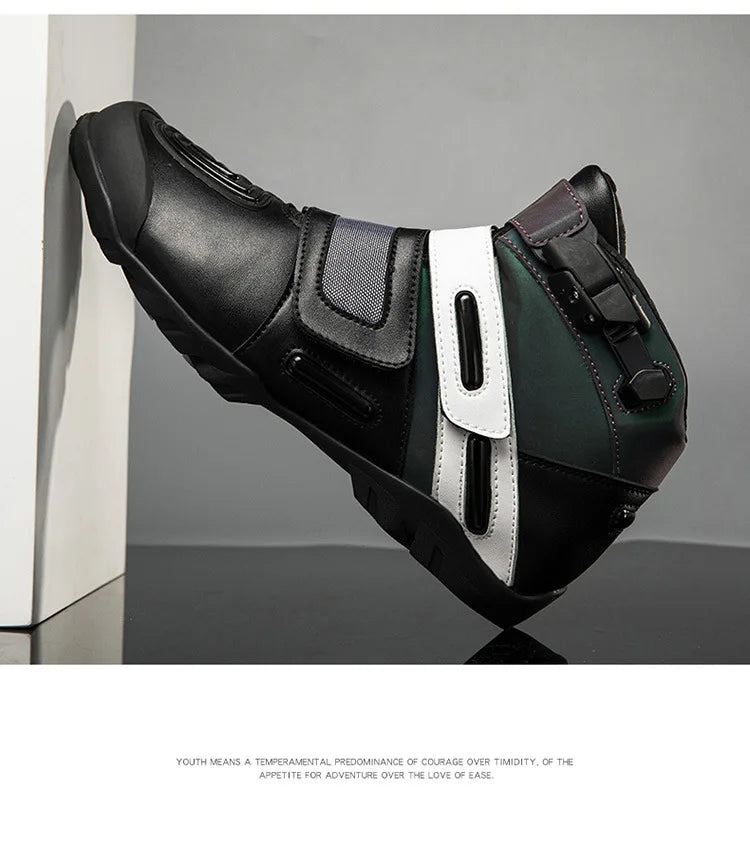 Motorcycle shoes Motorcycle riding shoes Male knight cross-country boots Racing short boots Motorcycle travel equipment