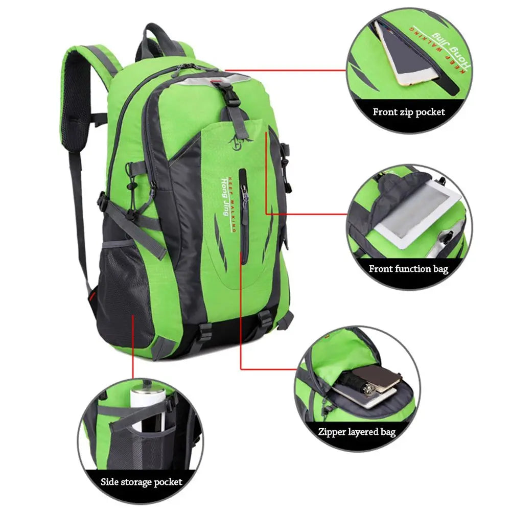 Nylon Hiking Outdoor Bags Sport Camping Backpack Travel Bag Rucksack 40L Large Capacity