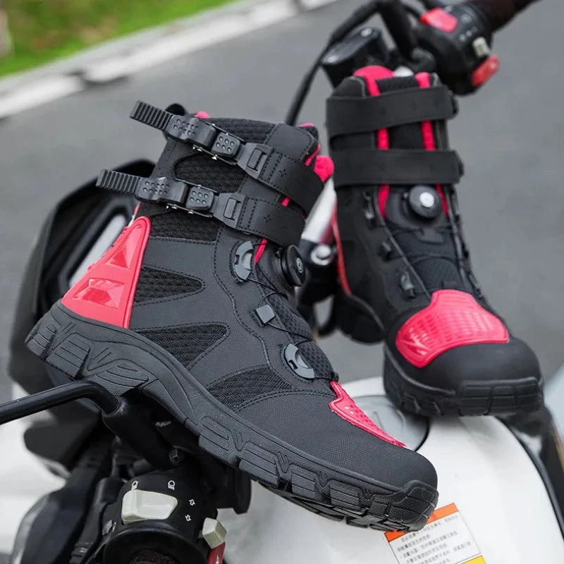 Summer Breathable Anti-fall Durable Off-road Motorcycle Riding Boots Knight Shoes Dirtbiker Cycling Anti-fall Botas