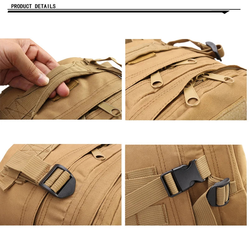 Men's Tactical Backpack Army Molle Assault Bag Outdoor Hiking Trekking Camping Hunting Bag Multicam Camouflage Backpack Mochila