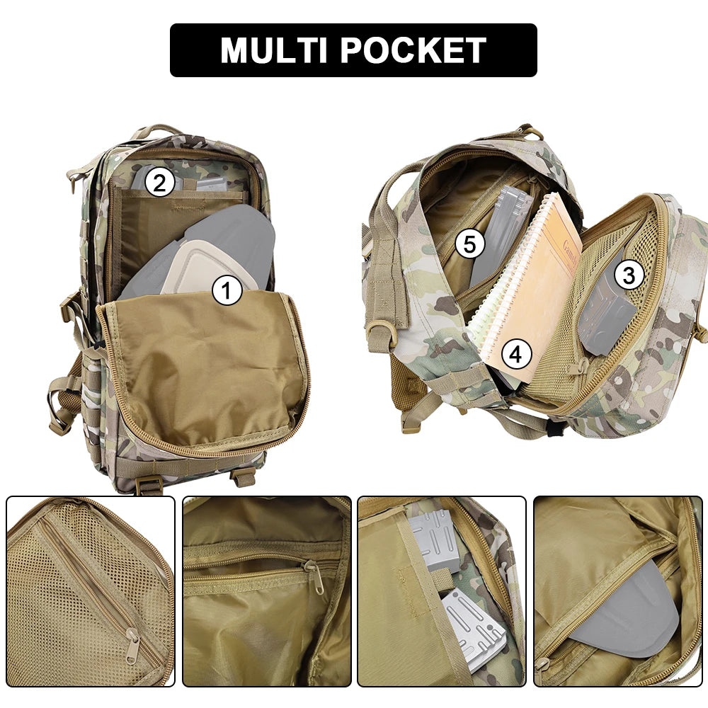 New Outdoor Sport Camping Backpack Field Survival Hiking Backpack Multifunctional Multi-camo Hunting BackPack