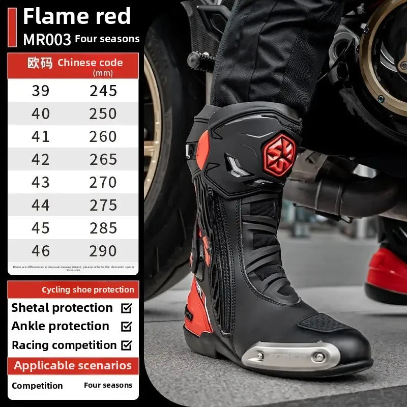 Motorcycle Boots Long Thigh Boots Men Shoes Shoe Moto Riding Shoe Man Racing Motocross Protective Gear Speed SCOYCO MR003