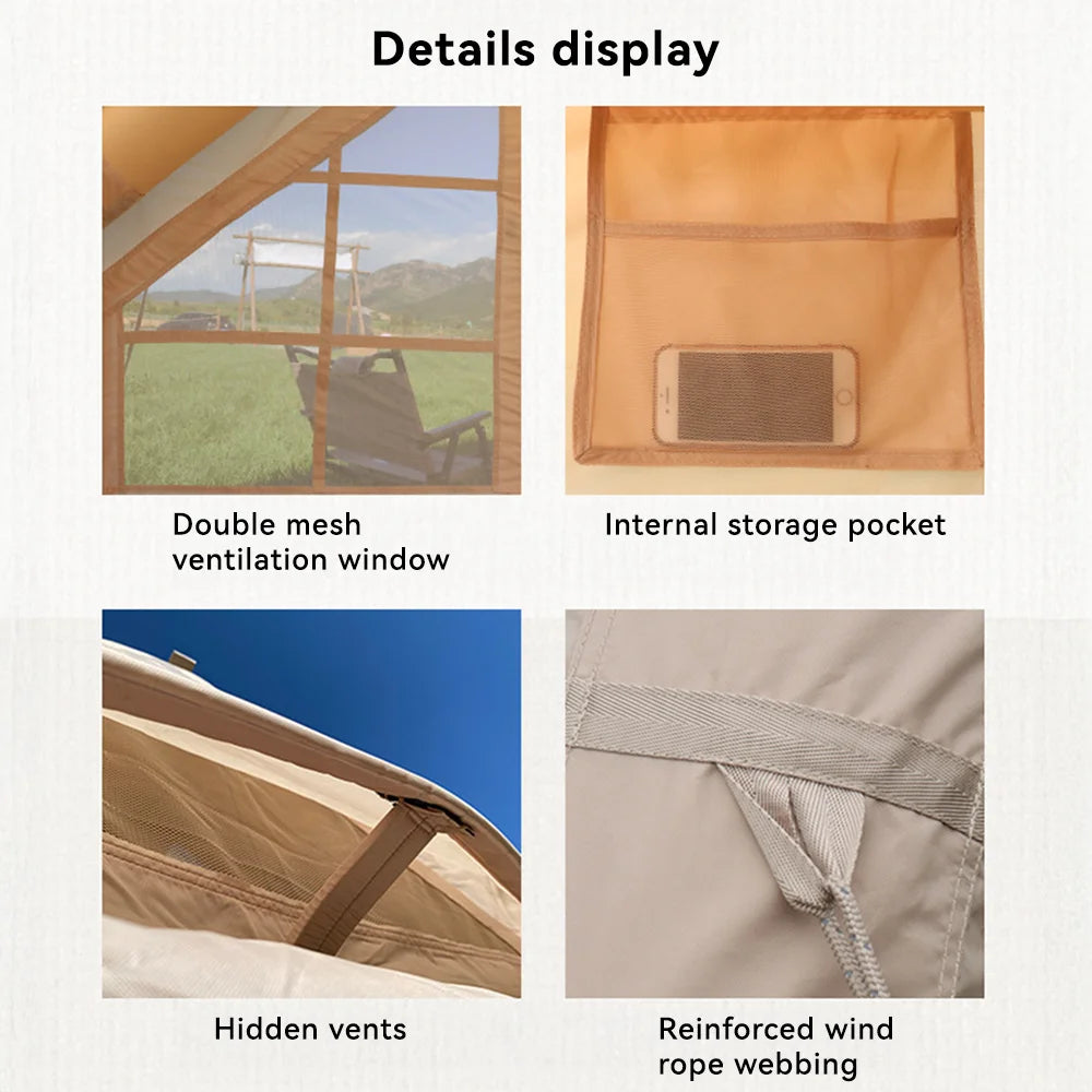 Waterproof Oxford Fabric Portable Inflatable House Tent for Family Outdoor Camping Quick Set-Up Air Tent