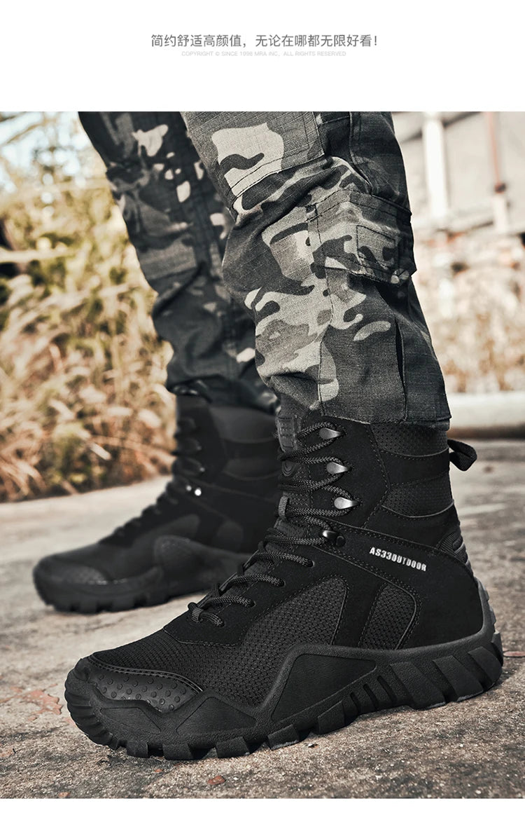 Big Size 47 Winter Men Warm Plush New Combat Boots Men Ankle Boot Quality Casual Motorcycle Boot Waterproof Men's Boots Autumn