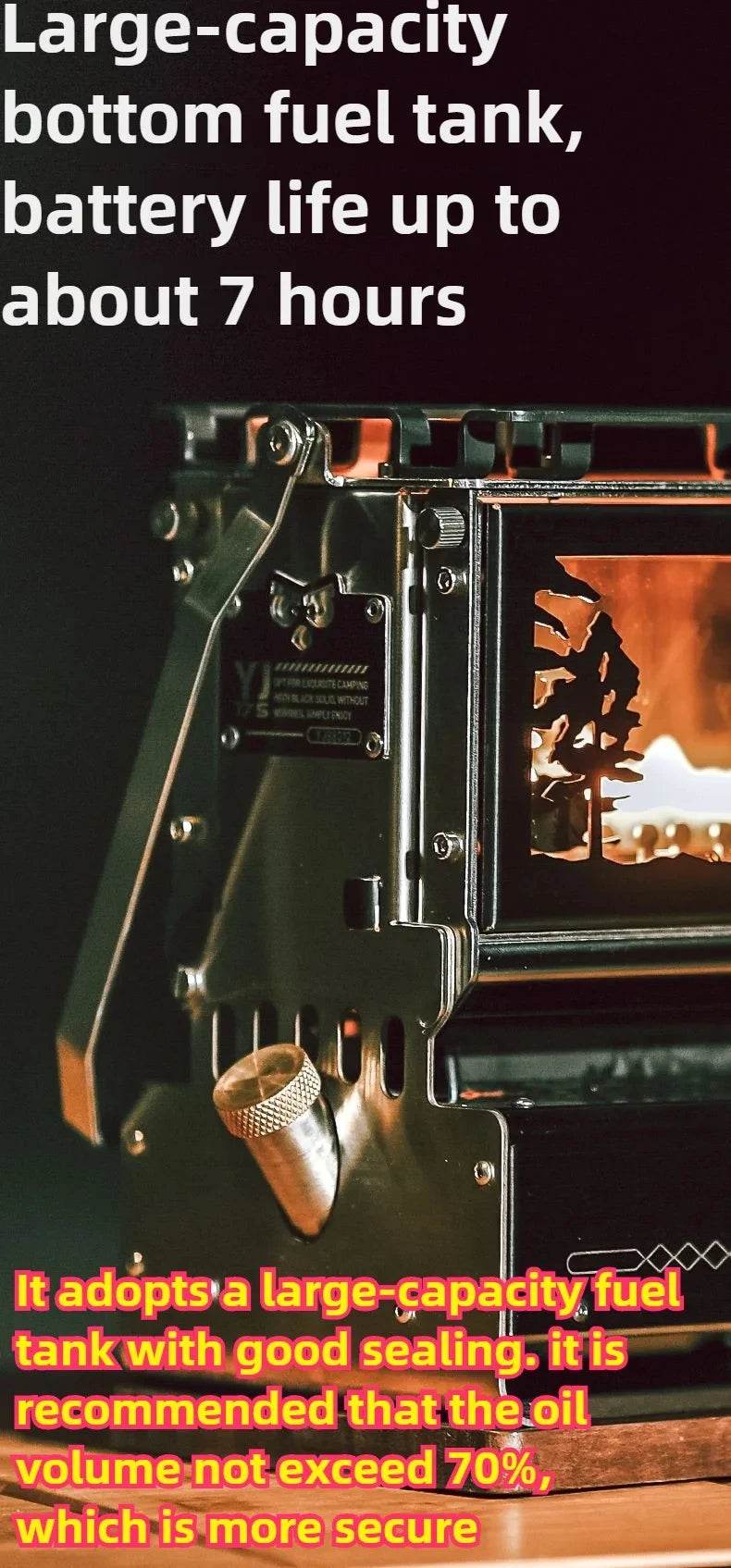 Portable Oil Lamp Stove Portable Outdoor Retro Camping Kerosene Lamp Camping Supplies Alcohol lamp